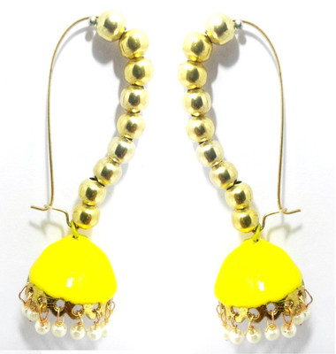 

Kshitij Jewels Meenakari- Azure Color of Heaven Alloy Jhumki Earring