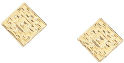 

Oomph Gold Engraved Fashion Jewellery for Women, Girls & Ladies Metal Stud Earring