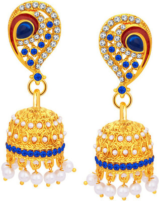 

Sukkhi Intricately Crafted Jhumki Gold Plated AD Alloy Jhumki Earring