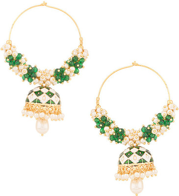 

Voylla Artificial Beaded Enamel Alloy Jhumki Earring