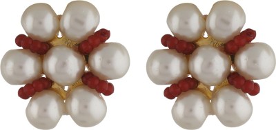 VISHAKA PEARLS AND JEWELLERS Flower Design Pearl Alloy Stud Earring