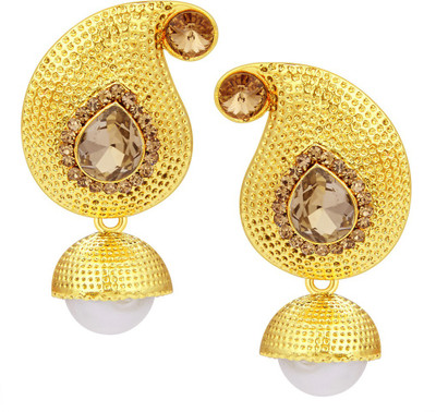 

Sukkhi Divine Paisley Gold Plated AD Alloy Drop Earring