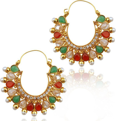 Adiva Ethnic Traditional Festive Copper Hoop Earring