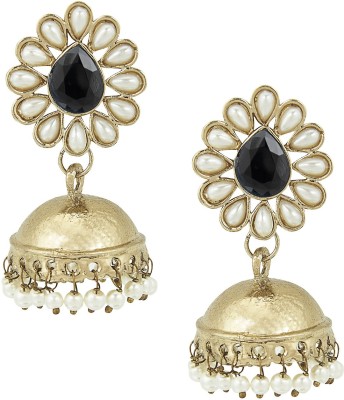 Shining Jewel Fancy Traditional Designer Pearl Brass Jhumki Earring