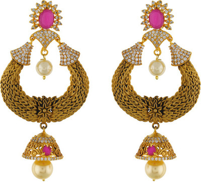 

Aarushi Traditional Cubic Zirconia Alloy Chandbali Earring