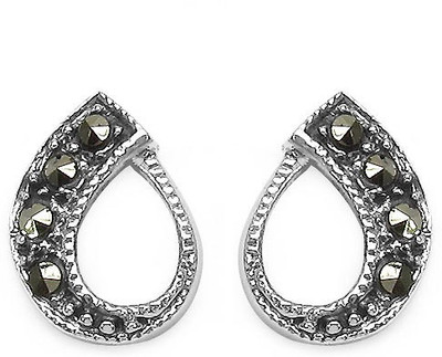 

Johareez Floral Cubic Zirconia Sterling Silver Stud Earring