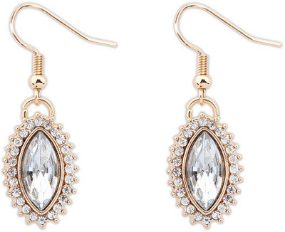Aaishwarya Oval Diamond Sparkle Crystal Alloy Drops & Danglers