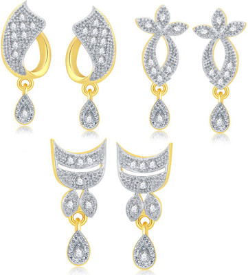 

Sukkhi Fashionable Cubic Zirconia Copper Earring Set