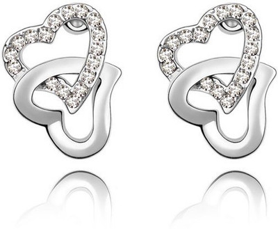 Silver Shoppee Valentine Special Cubic Zirconia Alloy Stud Earring