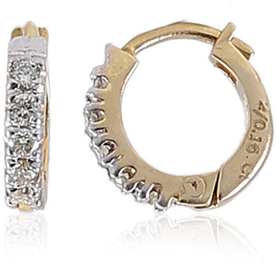 

Jisha Yellow Gold 14kt Diamond Hoop Earring