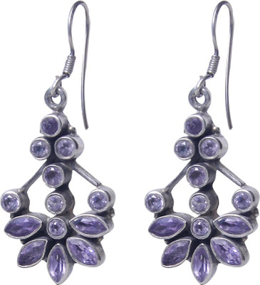 

Abhooshan Unique Designs Amethyst Sterling Silver Dangle Earring
