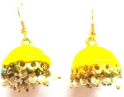 

Kshitij Jewels Meenakari- Azure Color of Heaven Alloy Jhumki Earring