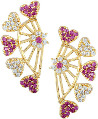Efulgenz Style Diva Cubic Zirconia Alloy Cuff Earring