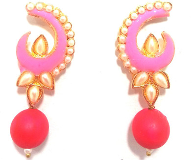 

Kshitij Jewels Meenakari- Azure Color of Heaven Alloy Drop Earring