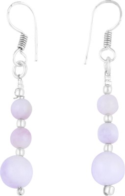 Pearlz Ocean 2.5 Inch Dyed Quartzite Small Round Shaped Alloy Drops & Danglers