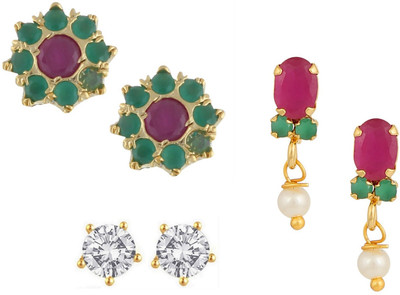 

Parinaaz Style Diva Cubic Zirconia Alloy Earring Set