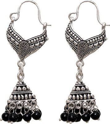 Abhooshan Designer Ethnic Silver, Alloy Jhumki Earring