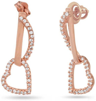 

LeCalla Rose Heart Dangler Earring Sterling Silver Dangle Earring
