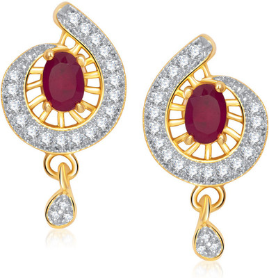 

Meenaz Lovely Earring Gold & Rhodium Cubic Zirconia Alloy Chandelier Earring