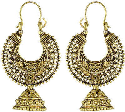 

CTW Oxidise Metal Alloy Hoop Earring