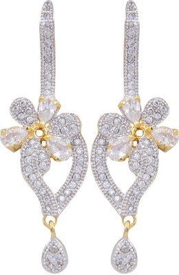 Pink Rose Princess Charm Alloy Drop Earring