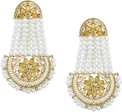 59% OFF on Shining Jewel Hyderabadi Chand bali Crystal Brass