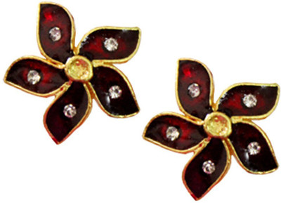 

Being Women Maroon Petal Floral Fashion Alloy Stud Earring