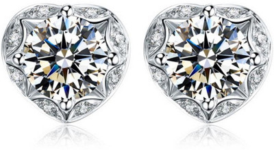 

Kamal Jeweller Diamond Stud Swarovski Crystal Sterling Silver Stud Earring