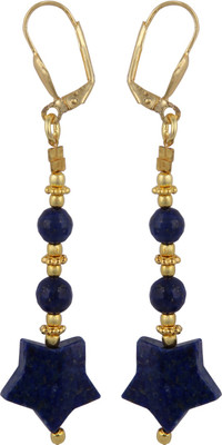 Pearlz Ocean Beautiful Lapis Lazuli Alloy Clip-on Earring