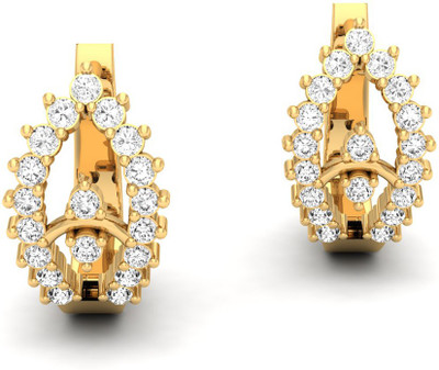 Jewels5 Yarrow Yellow Gold 18kt Diamond Hoop Earring(Rhodium Plated) available at flipkart for Rs.44115