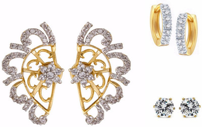 

Parinaaz Style Diva Cubic Zirconia Alloy Earring Set