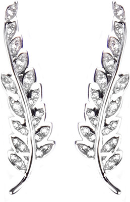 Mistos Hanging Stone Jewelery Cubic Zirconia Sterling Silver Drop Earring