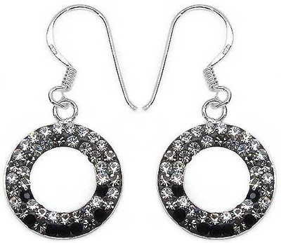 

Johareez Floral Crystal Sterling Silver Dangle Earring