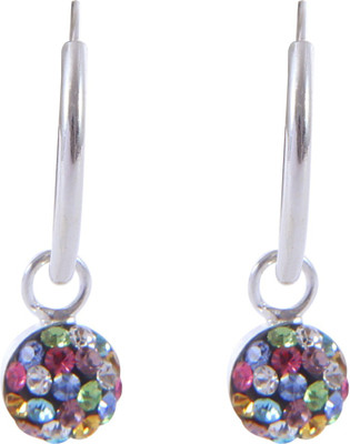 

Abhooshan Color Delight Crystal Sterling Silver Hoop Earring