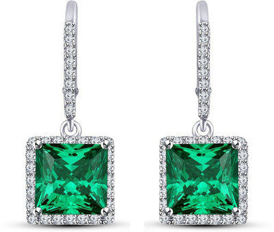 

Anopchand Tilokchand Jewellers single stone Cubic Zirconia Silver Hoop Earring