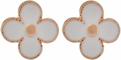 

Aaishwarya White Sleek Floral Alloy Stud Earring