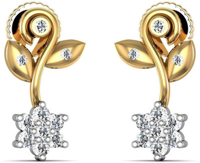 

Avsar Channai Yellow Gold 14kt Swarovski Crystal Stud Earring