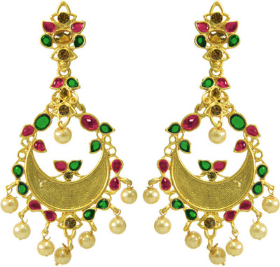 Peora Long Crescent Alloy Chandelier Earring