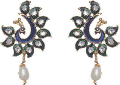 Aaishwarya Exotic Peacock Crystal Alloy Drops & Danglers