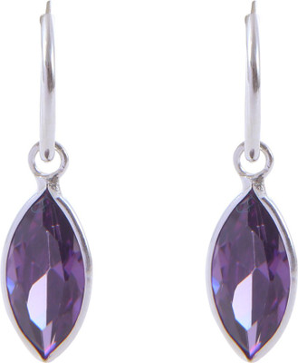 

Abhooshan Color Delight Cubic Zirconia Sterling Silver Hoop Earring