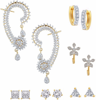 

Parinaaz Style Diva Cubic Zirconia Alloy Earring Set