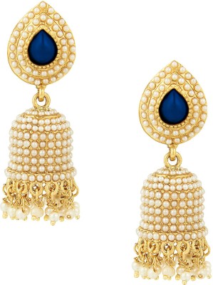 Shining Jewel Fancy Traditional Designer Pearl Brass Jhumki Earring