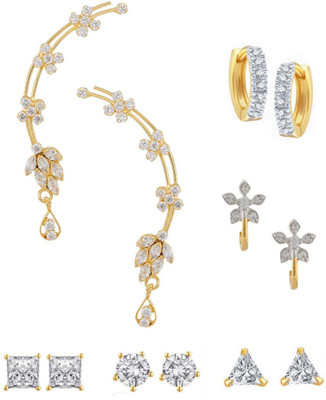 

Parinaaz Style Diva Cubic Zirconia Alloy Earring Set