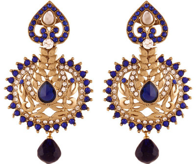 I Jewels Traditional Gold Plated Stone Alloy Drops & Danglers