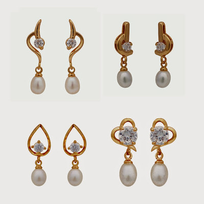 

Nisa Pearls Pearl Alloy Earring Set