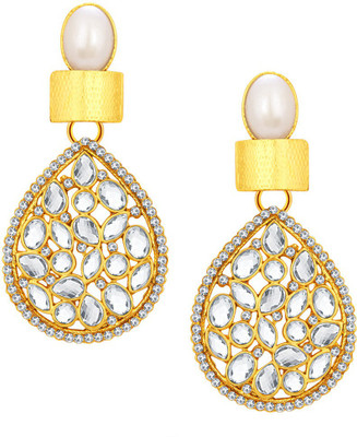 

Sukkhi Glimmery Gold Plated Kundan Alloy Drop Earring