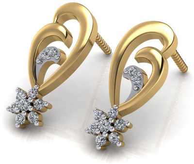 

GehnaBox The Sparkle Bloom Yellow Gold 18kt Diamond Drop Earring