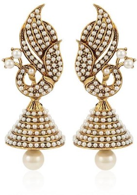 Jewels Capital Diva Style Pearl Alloy Jhumki Earring