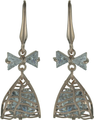 

High Trendz Designer Bow Cubic Zirconia Alloy Hoop Earring