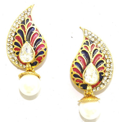 aarnaa Multicolour Stripe Alloy Drops & Danglers